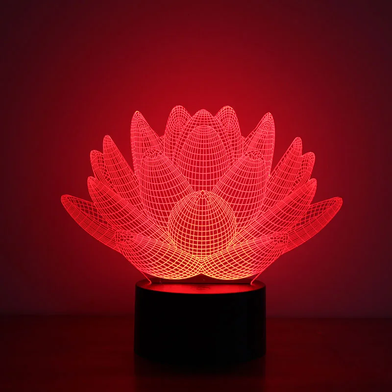 USB светодиодный суккулент Ночной свет прикроватной Luminaria 3D настольная лампа Домашний Декор Цветы лотоса лампа Lampara офис светильник