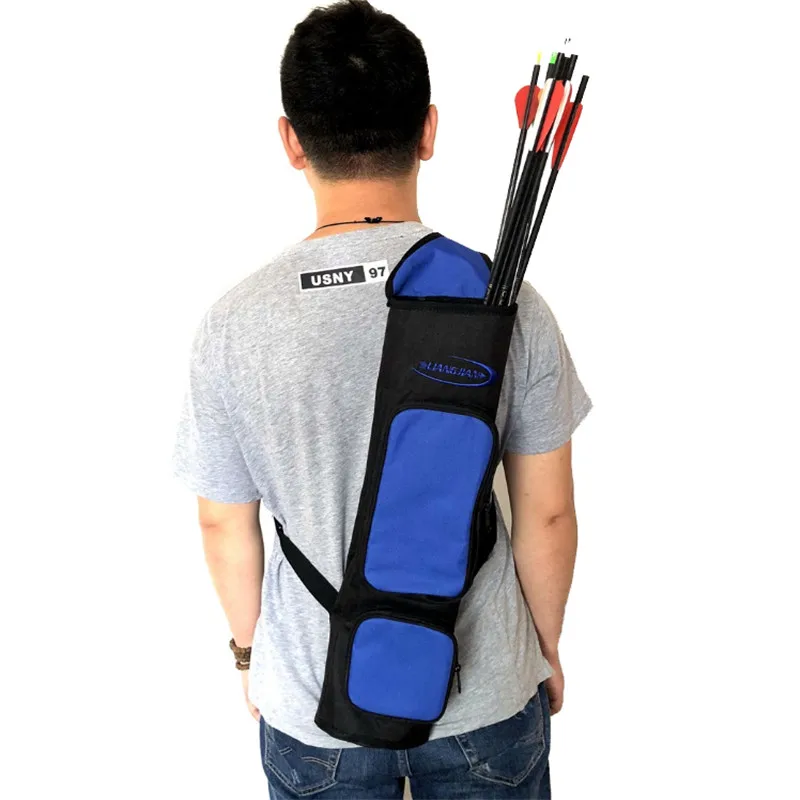 

1pc Archery Arrow Quiver Adjustable Waist Strap Arrow Holder Pouch Shoulder Back Type Arrow Quiver Hunting