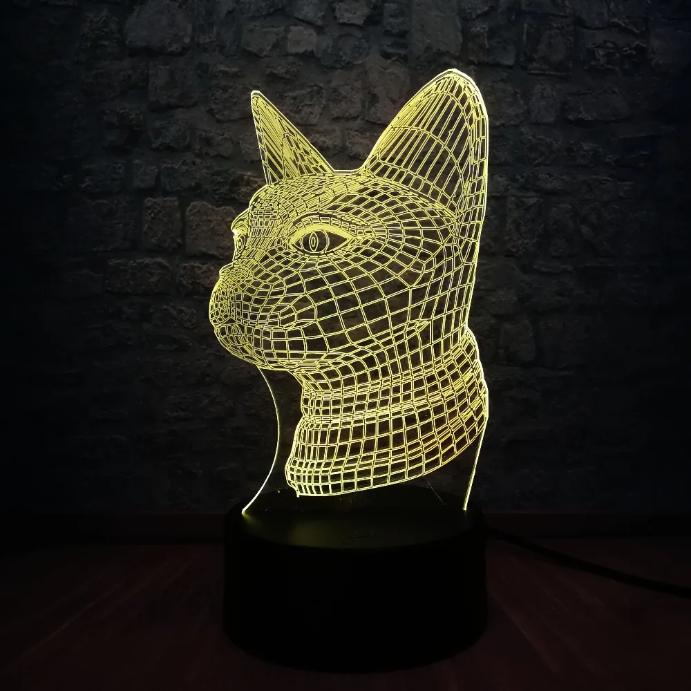 Beckoning Cat настольная лампа для дома меняющая цвета 3D светодиодный ночник