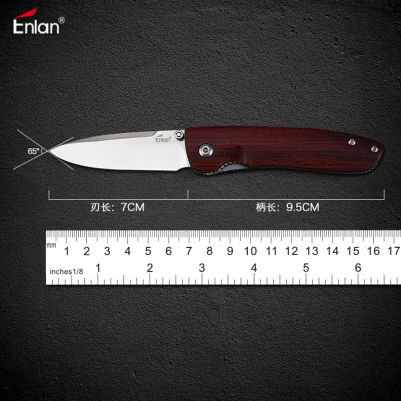 Складной нож Enlan M028 8Cr13MoV G10 карманный тактический Клинок с деревянной ручкой для