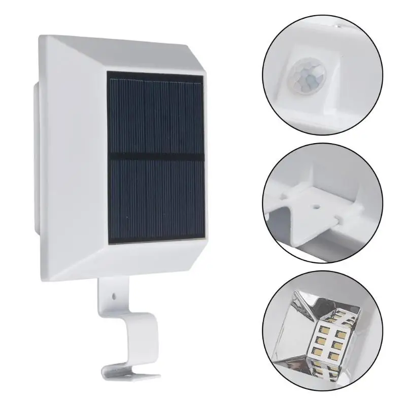 

6 LED Outdoor Solar Light PIR Motion Sensor Light IP44 Waterproof Garden Path Fence Wall Mount Security Lamp