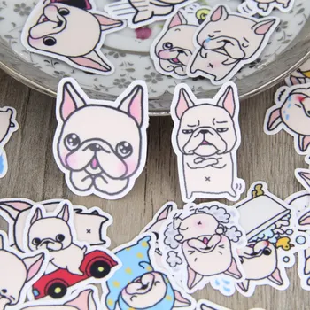 

40 Pcs/Lot Bulldog homemade Waterproof Stickers For Laptop Motorcycle Skateboard Luggage Guitar Decal Toy Sticker