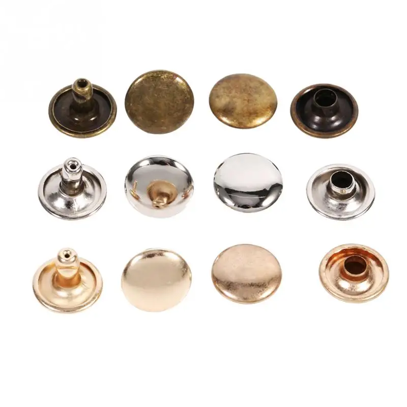 100Sets Spikes Rivets 8 x 10mm Double Cap Rivet Metal Leather Craft