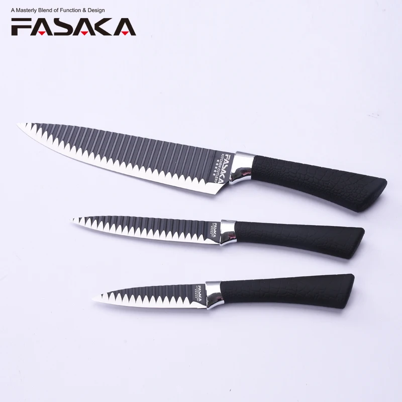 Top Grade Stainless Steel 3pcs Kitchen Knives Kitchen Knife Set with 8 Chef 5 Utility 3