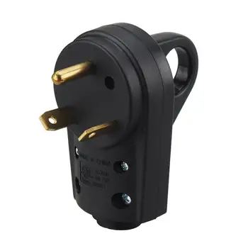 

[Nema TT-30P] 30Amp Heavy Duty RV Replacement Plug, Nema TT-30P Replacement Power Assembly Plug For Cord. AC Plug