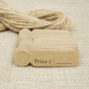 tag with string 5*1,30 см любовь форма крафт/белая цена ярлыки ценники 100 шт+ 100 шт пеньковая веревка для милых продуктов украшения пакет - Цвет: tag with string
