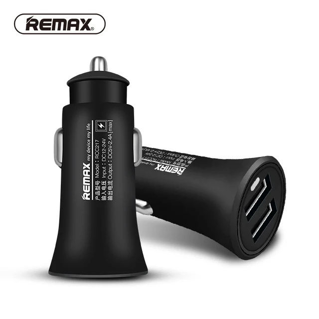 REMAX 2.4A двойной зарядное устройство USB быстрая умная зарядка мини светодиод машины