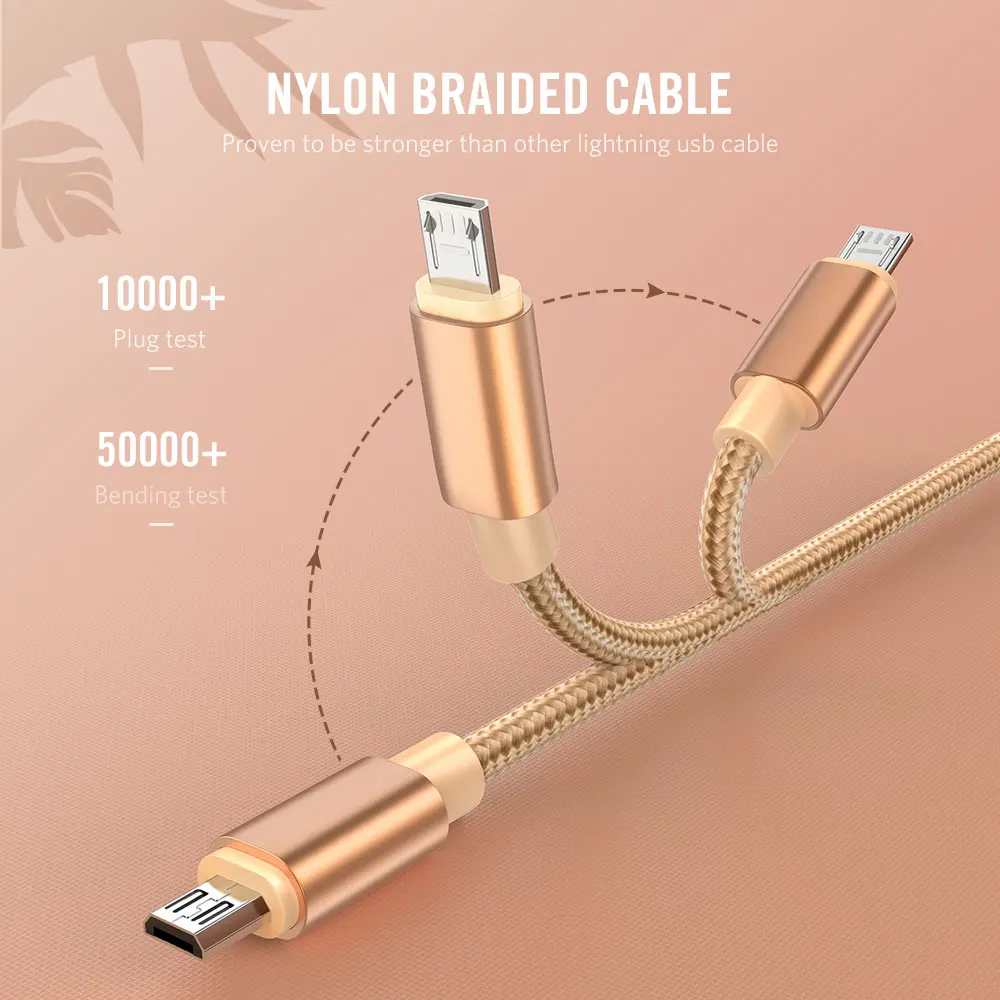 Micro USB кабель Gourde для Xiaomi Redmi Note 5 Pro зарядный Samsung S7 S6 edg микрошнур телефона