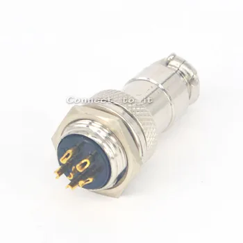 

5pcs/lot 3Pin 6pin Panel Mount Aviation Radio Connector 3 Pole 16mm XLR Socket Plug Reverse Wire Adapter