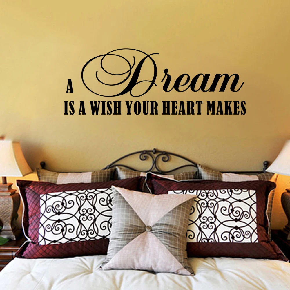 Nursery Headboard Wall Decal A Dream Is A Wish Your Heart Makes Bedroom