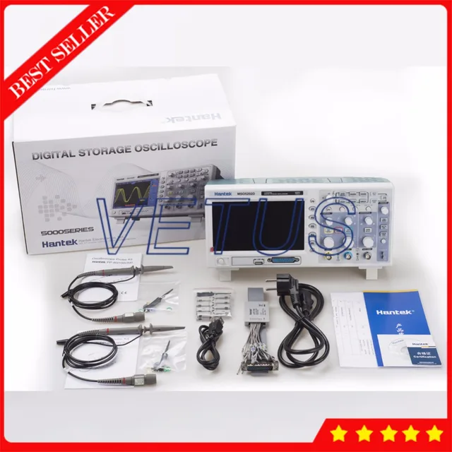 Cheap Hantek MSO5202D 200MHz 2 CH 1GSa/s Scopemeter with 16CH Logic Analyzer 2 in 1 Mixed Signal digital Storage Oscilloscope price