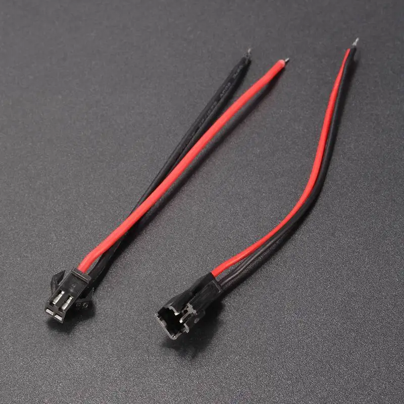 

Paif of 12cm SM 2Pin 2P LED Connector Male Female Adapter EL Plug Socket