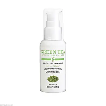 

TOSOWOONG Green Tea Eco Brightening Essence 60ml Whitening Facial Serum Hydrating Anti Wrinkle Moisturizing Cream Sebum Control