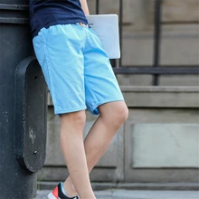 Однотонные мужские шорты летние модные повседневные хлопковые тонкие бермуды Masculina пляжные шорты классические до колена шорты хорошего качества