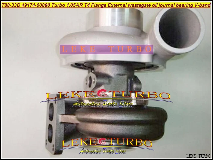 Turbo T88 T88-33D 49174-00890 49174 00890 Универсальный turbo Турбокомпрессор 1,05 AR T4 фланец масло журнал подшипника 97 мм v-диапазон 1000HP