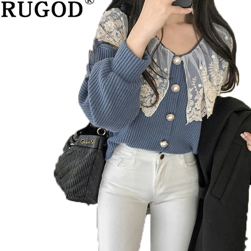 RUGOD korean style long sleeve women shirts Fashion single breasted beading solid blouses female Lace top shirts camisas mujer
RUGOD korean style long sleeve women shirts Fashion single breasted beading solid blouses female Lace top shirts camisas mujer