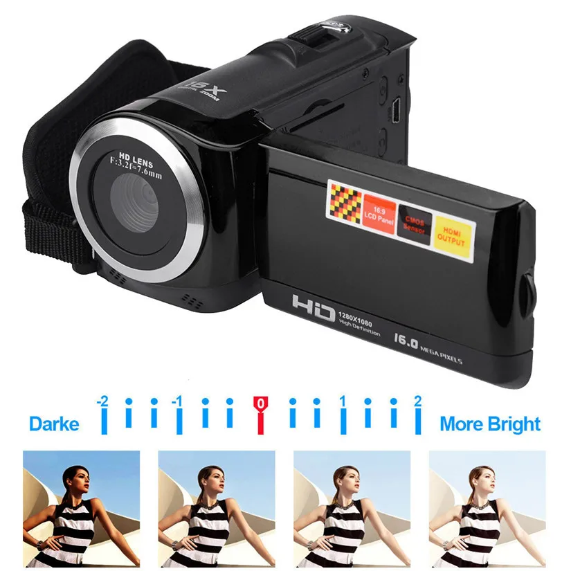HIPERDEAL HD C7 видеокамера Full 1080P Портативные видеокамеры 16x Zoom 16MP домашняя Цифровая