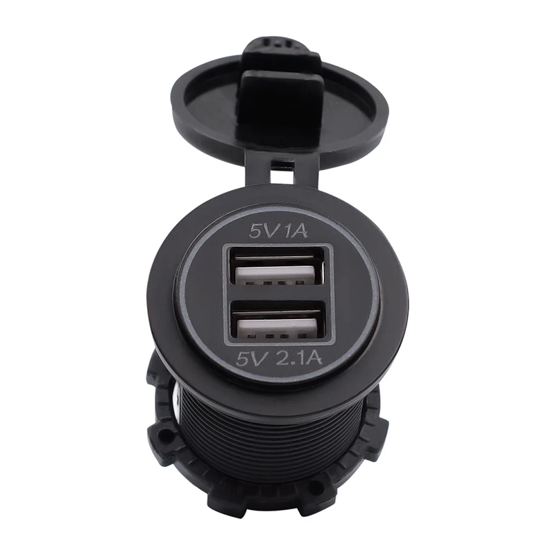 OOTDTY 12 V-24 V Dual USB Auto Ladegerät Power Adapter Zigarette Leichter Buchse Splitter Port 2 Fü