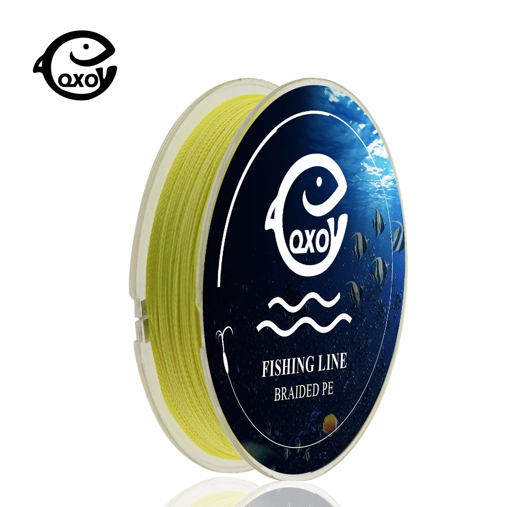 QXO 100m 4stand Braided Wire Material Fishing PE Line Tresse fish Multi filament Leashes Sea The Line For Fishing Tippet 6-100lb