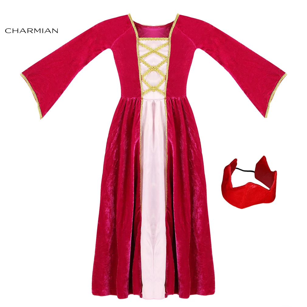Charmian/костюм средневековой королевы для девочек детский маскарадный костюм