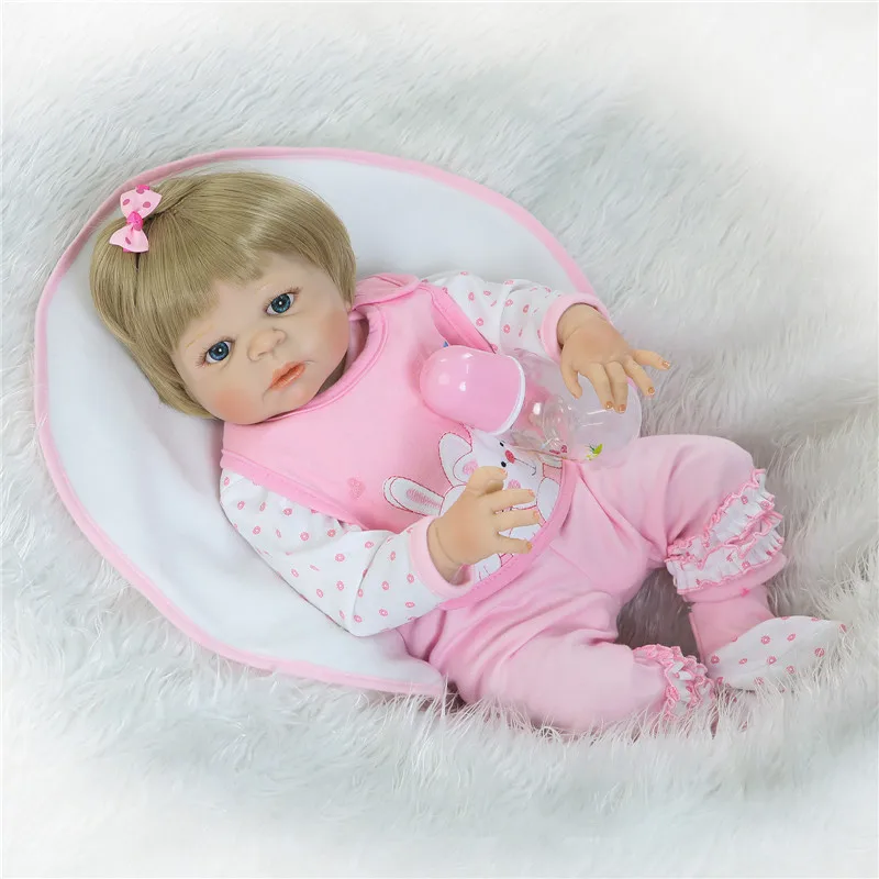 

NPK 22" doll reborn lifelike victoria girl body full silicone reborn baby dolls educational toys bebe dolls menina de silicone