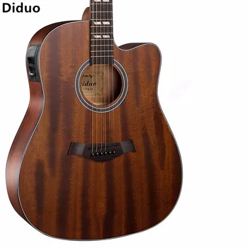 

Diduo 41 Inch Acoustic Guitar Folk Guitar Rosewood Fingerboard Sapele Basswood Guitarra With Five Segment Equilibrium EQ Unisex