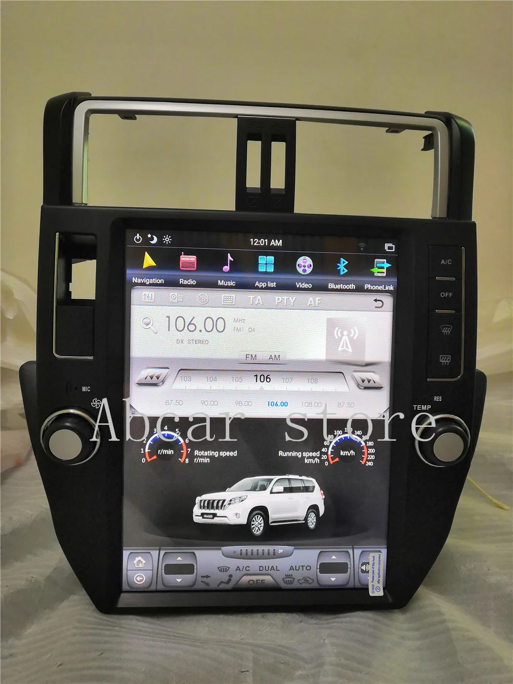 12," Tesla стиль Android 8,1 автомобильный dvd-плеер gps навигация для Toyota Land Cruiser Prado 150 2010-2013 стерео радио ips PX6