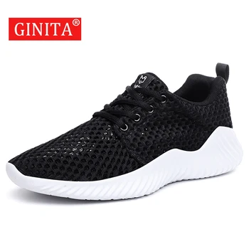 

GINITA Men Shoes Air Mesh Breathable Fashion Sneakers Shoes For Men Lightweight Lace Up Casual Shoes Size 12 zapatillas hombre