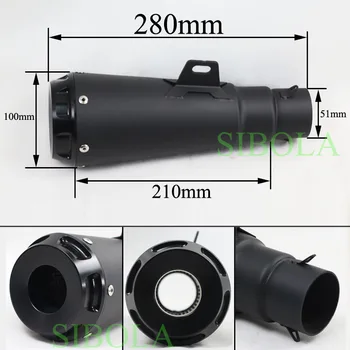 

2018 New Style Universal Motorcycle Exhaust Muffler Pipe CNC Pipe With DB Killer For Honda R1 MT07 MSX125 ER6N CB400 FZ6 Nmax