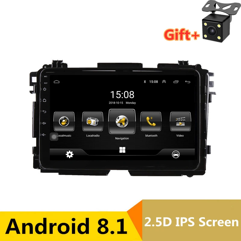 

9" 2.5D IPS Screen Android 8.1 Car DVD GPS For Honda HR-V HRV XRV Vezel 2013-2018 radio stereo tape recorder navigator wifi BT