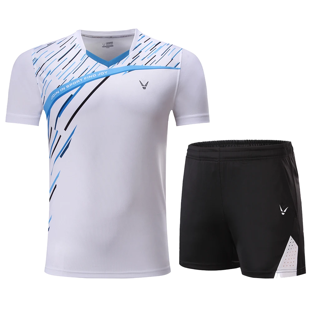 Qucik сухой бадминтон спортивная одежда Для женщин/Для мужчин, настольный теннис одежда, теннис, бадминтон одежда наборы 3859