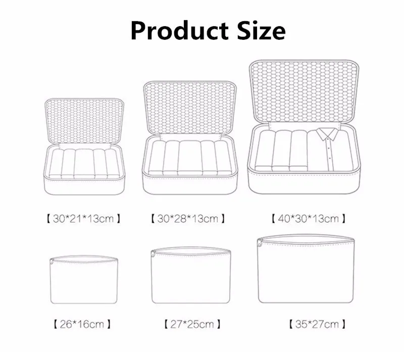 6 шт./компл. дорожная сумка для хранения дома Организатор ящик для одежды опрятная сумка чемодан Костюмы Делитель Контейнер на открытом воздухе Коробки
