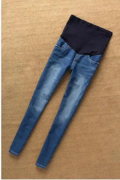 Эластичная талия хлопок джинсы для беременных Одежда для беременных Леггинсы Осень Зима Плюс Размер - Цвет: 3