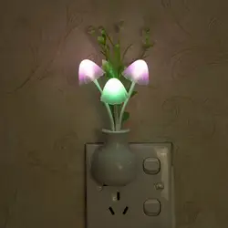 1 шт. Творческий Дизайн США Plug Романтический Красочные Сенсор LED гриб лампы Night Light Детские ночника декора для дома