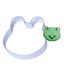 1 шт./лот милый лягушка печенье резак серии животных из нержавеющей стали металлический резак в форме лягушки для печенья для теста и помадки фруктовый деко