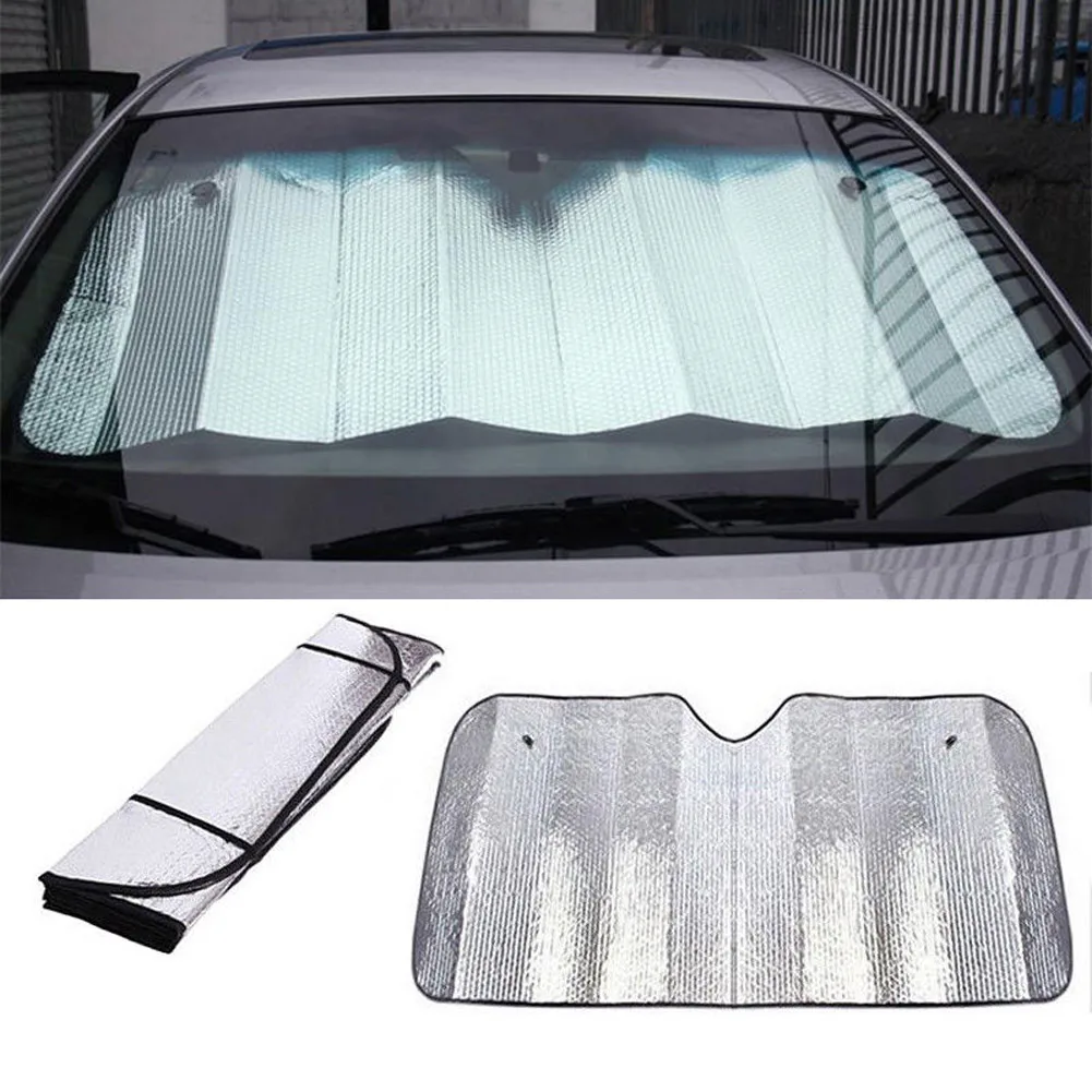 SIRUITON Car Front Window Sunshades Foldable UV Protection Cover Front Windscreen（125 X 65CM） 