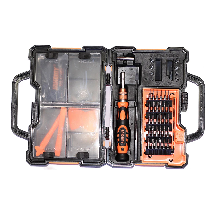 

Portable Professional JM-8152 Precise Screwdriver Set Repair Tool Kit mobile phone repair tools with toolbox tweezers bits
