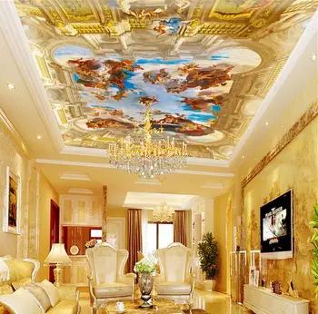 

3d photo wallpaper 3d ceiling wallpaper murals European royal garden of Eden painting zenith ceiling murals wallpaper