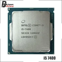 Intel Core i5-7400 i5 7400 3.0 GHz Dört Çekirdekli Dört Iplik CPU İşlemci 6 M 65 W LGA 1151