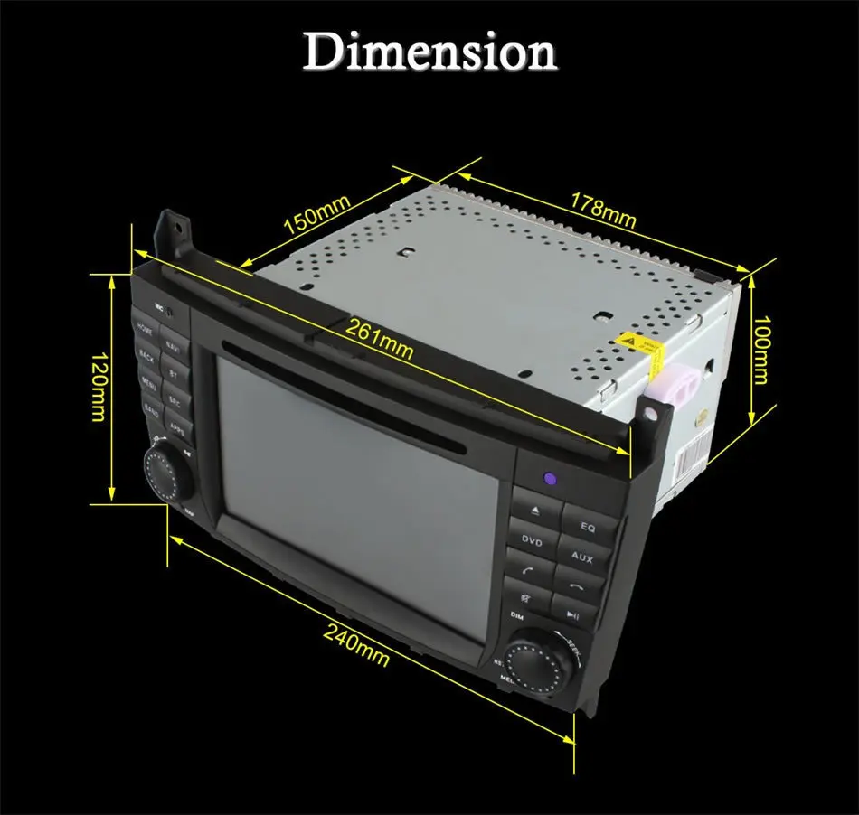Sale for Mercedes Benz C Class W203 2004 2005 2006 2007 c200 C230 C240 C320 C350 CLK W209 MB Car Multimedia Player Auto Radio GPS DVD 25