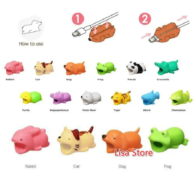 Free DHL 200pcs (36 styles) Animal USB Phone