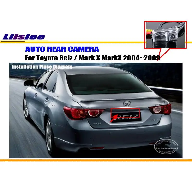 Liislee резервная Парковая камера для Toyota eliz/Mark X MarkX 2004~ 2009-подсветка номерного знака OEM/камера заднего вида/NTST PAL