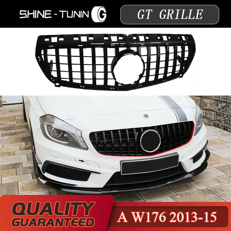 Передняя решетка подходит для mercedes A Class W176 A45 GT GTR Grill A45 A180 A200 A260 решетка 2013-15 без эмблемы