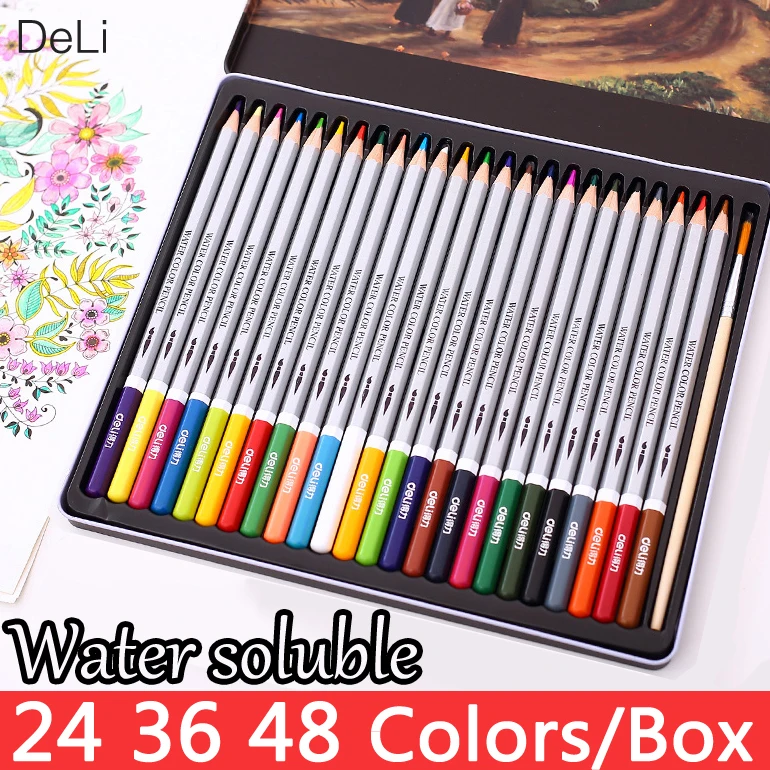 

Color Pencil Water 24 36 48Colors School Painting Watercolor Colored Set Of Colour Pencils For Drawing Professional
