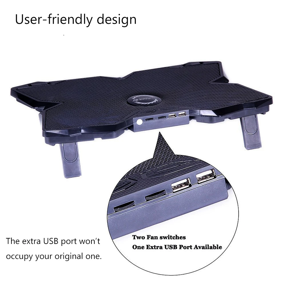 Охлаждающая подставка для ноутбука 1"-17" охлаждающая подставка охлаждающий коврик 4 тихие вентиляторы вентилятор Usb регулируемые крепления подставка для ноутбука угол высоты
