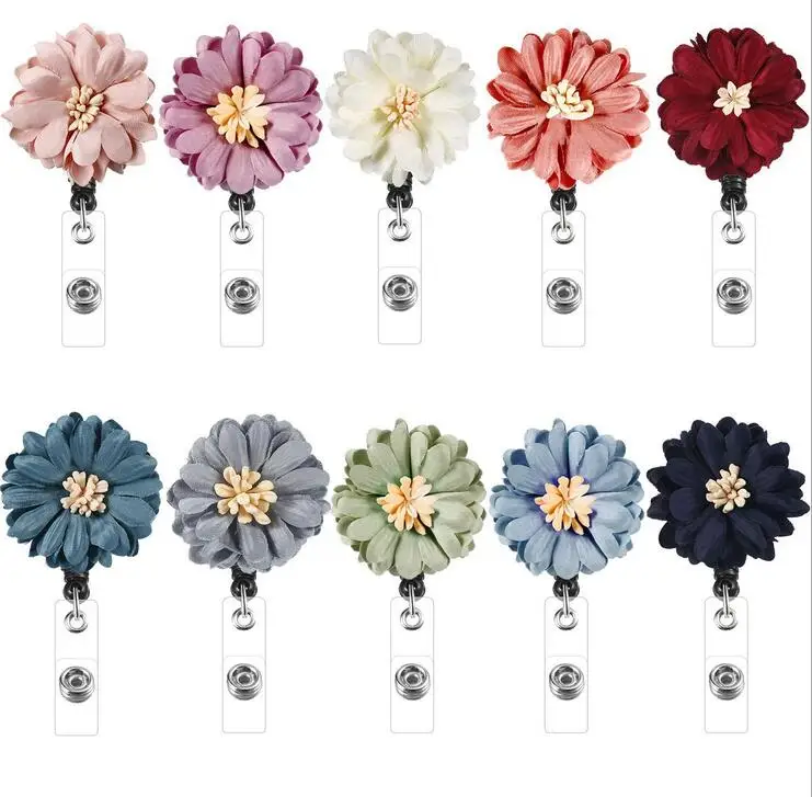

10 Pieces Retractable ID Badge Clip Badge Holder Reel Clip on Card Holders with Clip for Nurse Doctors Teachers