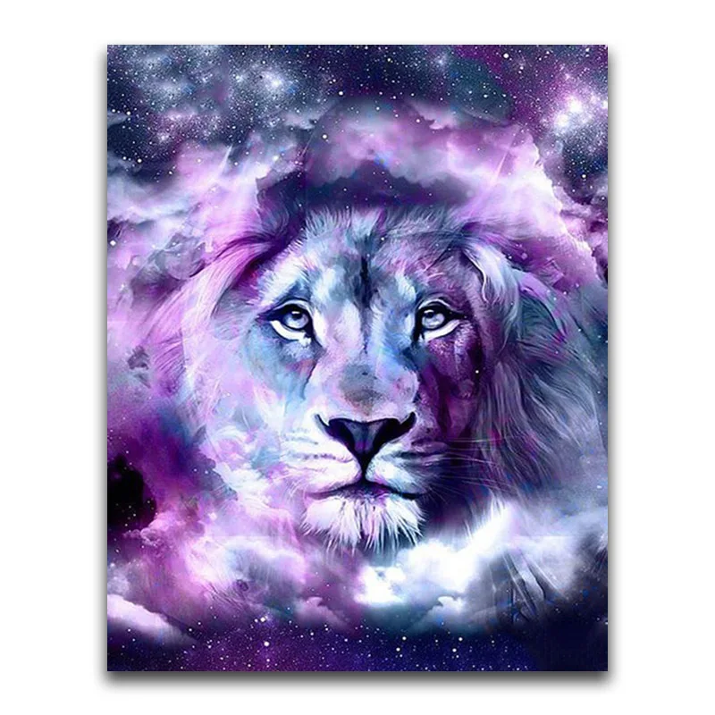 Full Round Diamond Painting Lion Full Square Diamond Embroidery Animal 5D Diy Mosaic Rhinestone Decor Home Handmade Art Craft