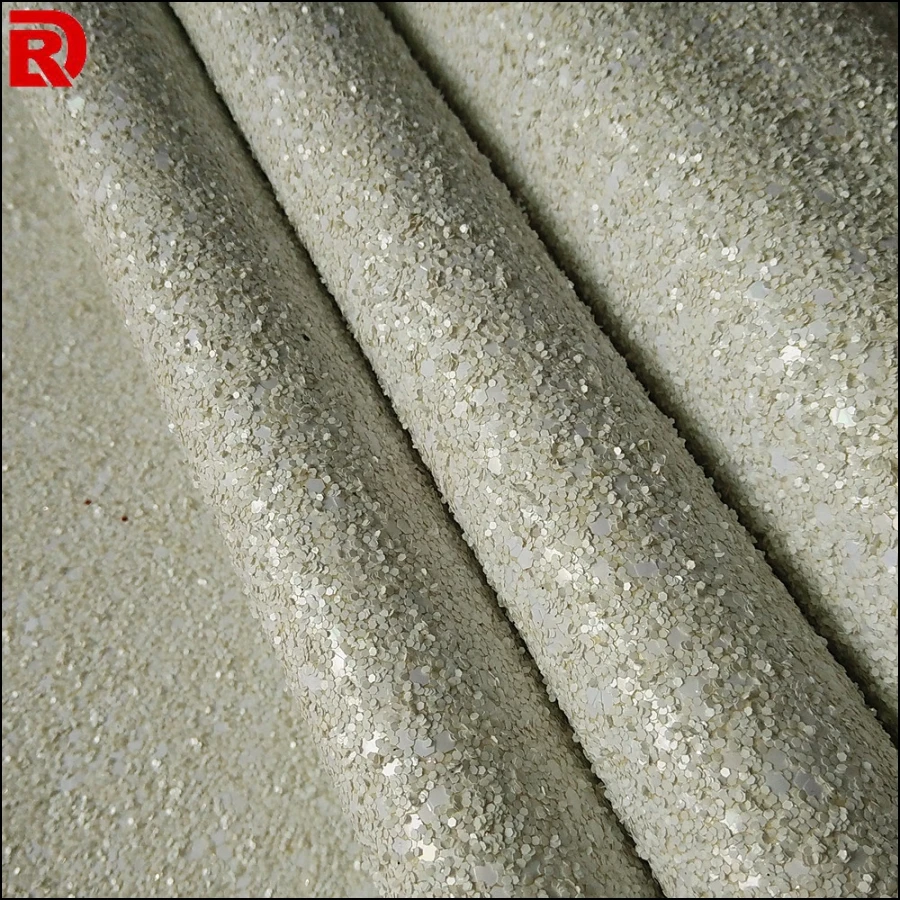 

(30meters/lot) Ivory White Glitter Wall Covering
