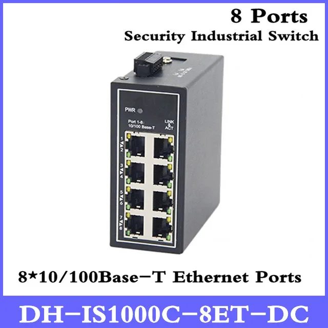 

DH Original 8 Ports Unmanaged Security Industrial Switch DH-IS1000C-8ET-DC 8*10/100Base-T Ethernet Ports