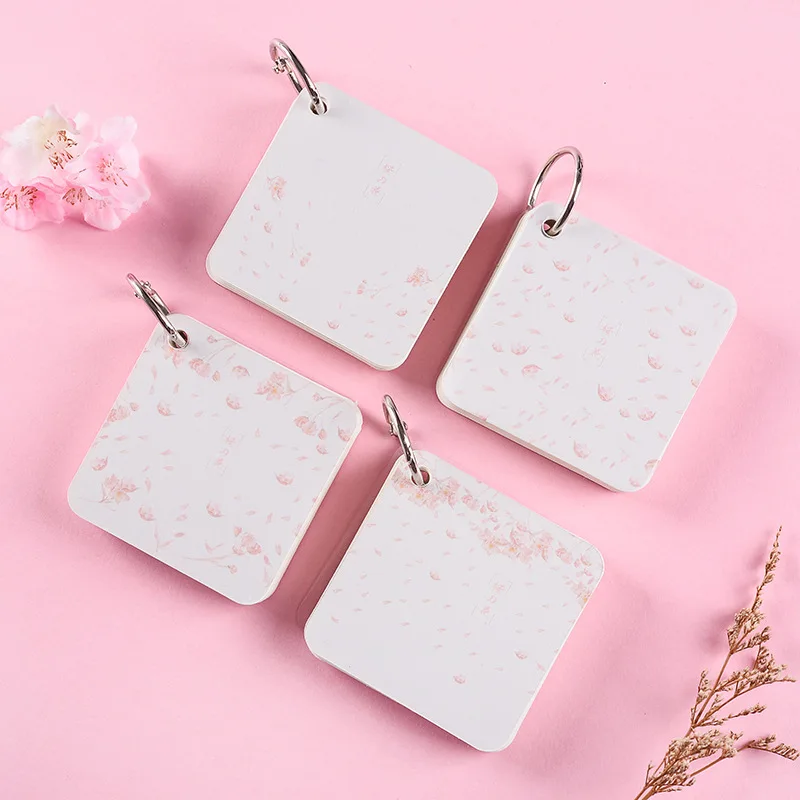 

80 page/set Small Pure And Fresh Empty Page Blank PP Notepad Word Study Card Portable Memo Pad Loose Leaf Notes DIY Notepad